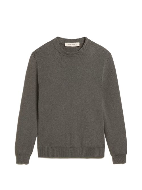 Golden Goose Maglione girocollo da uomo in cotone grigio scuro con logo sul retro Golden Goose | GMP00841P00066260304